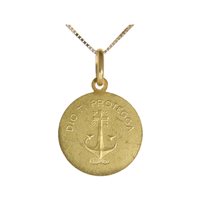 Pendant Soprana Gioielleria in Gold DIO TI PROTEGGA 18MM - DIO TI PROTEGGA 18MM